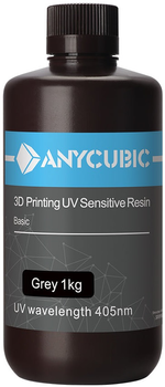 Базова смола Anycubic для 3D принтера Сіра 1 кг (SPTGY-102C)