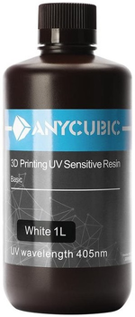 Базова смола Anycubic для 3D принтера Біла 1 кг (SPTWH-102C)