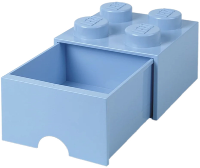 Pojemnik do przechowywania LEGO Storage Brick 4 z szufladą Błękitny (40051736)