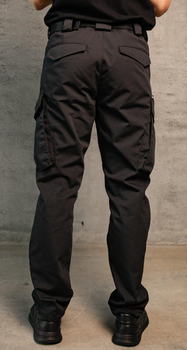 Штани чоловічі карго модель SLAVA чорні розмір 38/30 + подарунок шеврон "ПОЛІЦІЯ" розміром 12*2,5 см