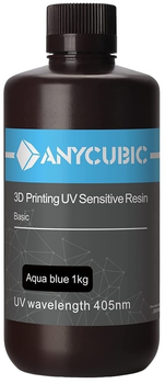 Базова смола Anycubic для 3D принтера Блакитна 1 кг (SPTBL-102C)