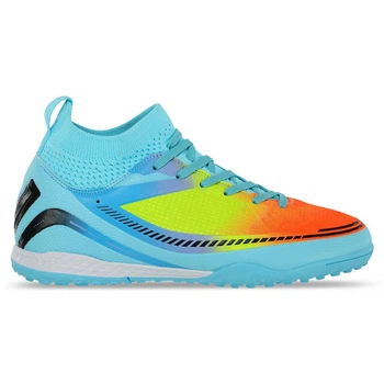 Сороконожки футбольные с носком SP-Sport Active 768G-1-2 размер 40 Light Blue-Lemon-Orange