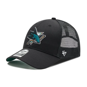 Кепка-тракер 47 Brand SAN JOSE SHARKS BRANSON MESH черный, зеленый Унисекс OSFA (H-BRANS22CTP-BK)