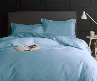 Простынь на резинке MirSon полуторная 90x190+25 см 0842 Light Blue Сатин (2200002024525)