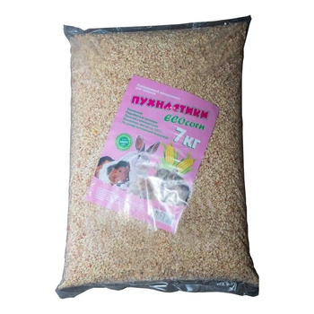 Кукурудзяний наповнювач Пухнастики ECOcorn для гризунів, 7 кг