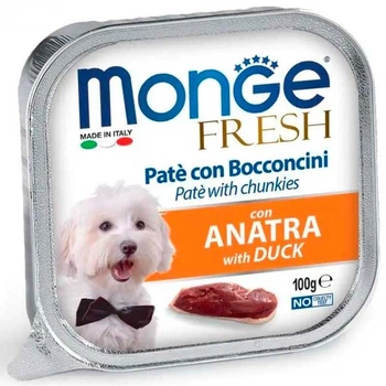 Monge (Монж) DOG FRESH - Ніжний паштет з м'ясом качки для собак, 100 г