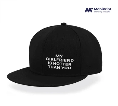 Кепка Snapback My girlfriend hotter than you Черный (9276-4092-BK)