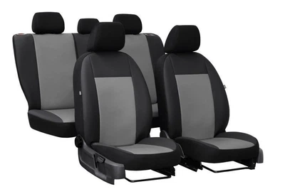Авто чехлы из эко кожи GEELY FC 2006-2011 (2002-2011) Pok-ter Road с серой вставкой