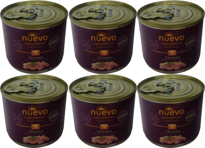 Упаковка консерв для кошенят Nuevo KITTEN з куркою, рисом і жиром лосося 6 шт по 200 г (4250231595707)