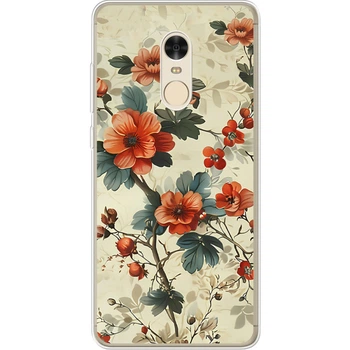 Силиконовый Чехол с Картинкой для Xiaomi Redmi Note 4X Принт (Цветок Сакура) (026611-ysm008)