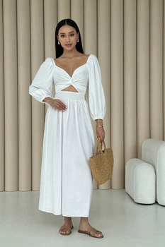 Двухстороннее платье Jadone Fashion Аскания XL-XXL белое
