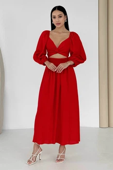 Двухстороннее платье Jadone Fashion Аскания XS-S красное