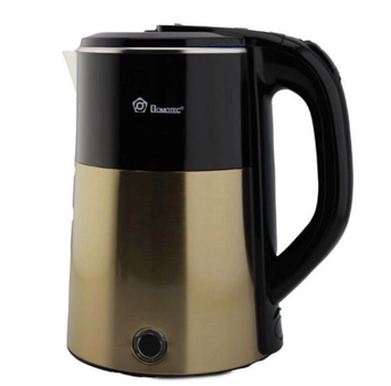 Чайник для воды DOMOTEC MS-5029 выполнен в черно-золотистом цвете.