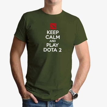 Футболка чоловіча JHK "Keep calm and play DOTA 2" M Хакі (MD-25-8072-19-26)