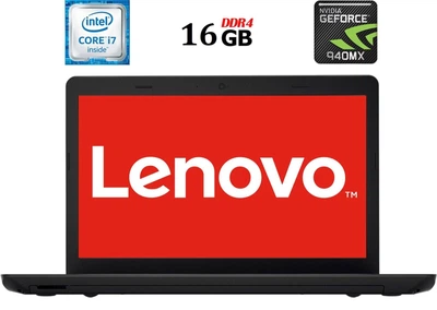 Игровой ноутбук Lenovo ThinkPad E570 / 15.6'' (1920x1080) TN / Intel Core i7-6500U (2 (4) ядра по 2.5 - 3.1 GHz) / 16 GB DDR4 / 120 GB SSD+500 GB HDD / nVidia GeForce 940MX, 2 GB GDDR5, 64-bit / WebCam б/у