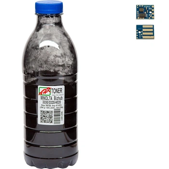 Тонер та Чіп для Картридж Konica Minolta TNP58 (A6WT00H) АНК Black 290г 1401298