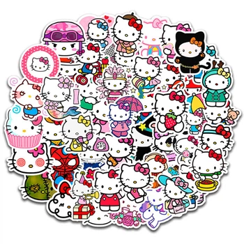 Набір стікерів Хеллоу Кітті Hello Kitty Kuromi Моя Мелодія Onegai My Melody 50шт (24222)