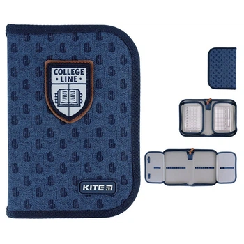 Пенал Kite 1 від., 2 відв., без напов. College Line boy K24-622-2 20x14x3,9