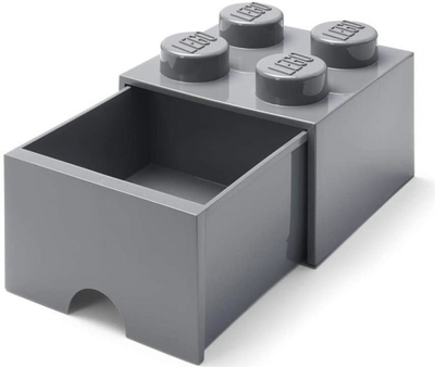 Pojemnik do przechowywania LEGO Storage Brick Drawer 4 z szufladą Ciemno szary (40051754)