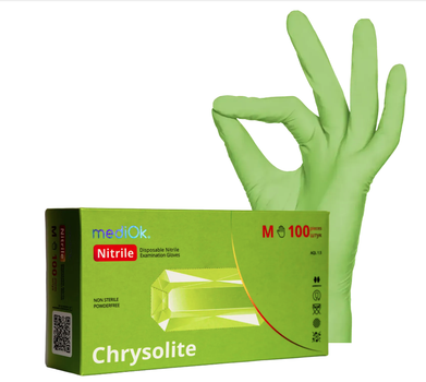 Рукавички нітрилові MediOk by AMPri CHRYSOLITE (100 шт/50 пар), M