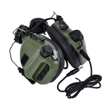 Активні захисні навушники Earmor M31H MARK3 ARC (FG) Olive з кріпленням на шолом