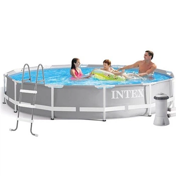 Каркасный бассейн с лестницей Intex 366x76 см, с насосом подстилкой и тентом (IP-172904)