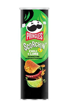Гострі чипси Pringles Scorchin' Chili and lime 158 г