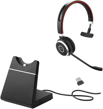 Słuchawki Jabra Evolve 65 SE Link380a MS Stereo with Charging Stand Black (6599-833-399)