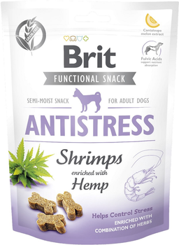 Функциональное лакомство для собак Brit Care Functional Snack Antistress Shrimps с креветками 150 г (8595602539987)