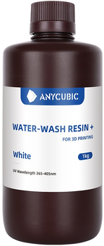 Фотополімерна смола Anycubic Water-Wash Resin для 3D принтера Біла 1 кг (SSXWH-106C)