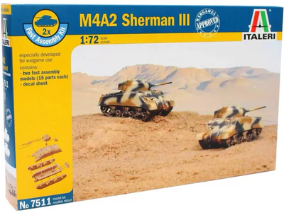 Zestaw zabawek Italeri M4A2 Sherman III (8001283075114)