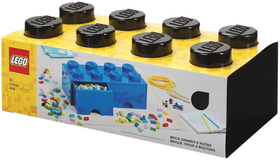 Контейнер LEGO Storage Brick 8 с выдвижными ящиками для хранения Черный (40061733)