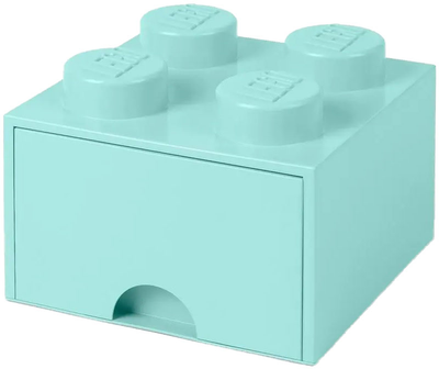 Контейнер для хранения LEGO Storage Brick 4 с выдвижным ящиком AquaBlue (40051742)