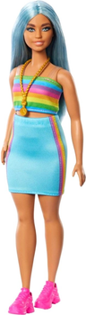 Lalka Mattel Barbie Fashionistas długie niebieskie włosy 30 cm (0194735176755)