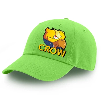 Дитяча кепка Бравл Старс Ворон жовтий (Brawl Stars Crow yellow) (9273-1028) 100% Бавовна 53-56 см Салатовий