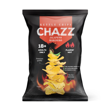 Чипси зі смаком перця Халапеньо та Хабанеро Chazz Jalapeno & Habanero Pepper Chips 90 г