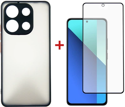 Комплект чехол для смартфона + стекло Xiaomi Redmi Note 13 4G DENGOS Black (DG-KM-66)