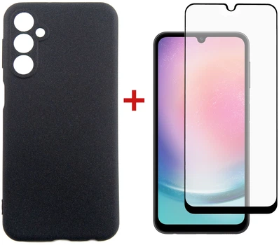 Комплект чохол для смартфона + скло DENGOS для Samsung Galaxy M34 5G Black (DG-KM-17)