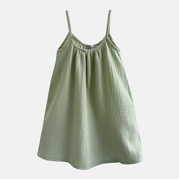 Подростковый летний муслиновый сарафан для девочки Babydream sarlarge4 140 см Оливковый (ROZ6501037713)