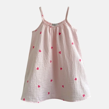 Детский летний муслиновый сарафан для девочки Babydream sarmedium25 104 см Розовый (ROZ6501037727)