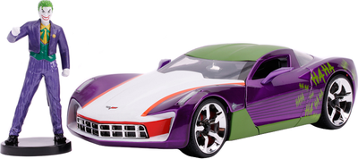 Metalowy samochód Jada Chevrolet Corvette Stingray Concept 2009 + figurka Jokera 1:24 (4006333068706)