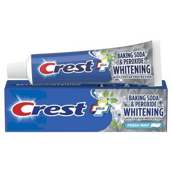 Отбеливающая зубная паста для отбеливания зубов Crest Baking soda and peroxide whitening 161 г мятная отбеливающие зубные пасты