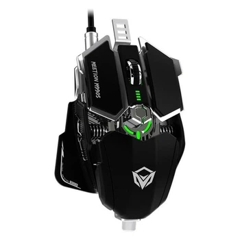 Проводная игровая компьютерная мышь MEETION mechanical Mouse RGB MT-M990S 4000Dpi регулировка длины Черный