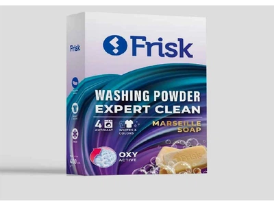 Пральний порошок FRISK 400г авт. Універсальний "Марсельське мило EXPERT CLEAN"