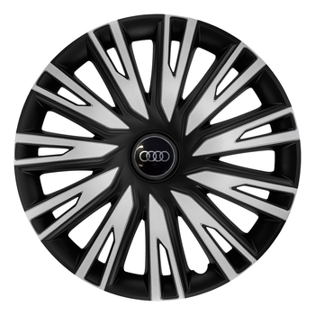 Автомобильные колпаки ARGO Copra Silver&Black R15 4 шт. (с логотипом Audi)