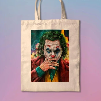 Эко-сумка, шопер с принтом Джокер Joker DC Comics с сигаретой