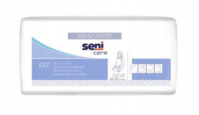 Śliniaki higieniczne z kieszonką jednorazowe Seni Care 60 x 40 cm 100 sztuk (5900516690960)