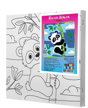 Картина по контурам Riviera Blanca Панда 25x25 см (КА-153) (4827170000700)