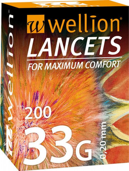 Игла-ланцет Wellion 33G (0,20 mm) 200 шт