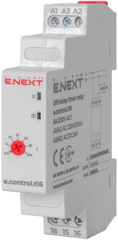 Реле временного включения (0,3-30 сек) при подаче напряжения E.Next E.control.t16 i0310028